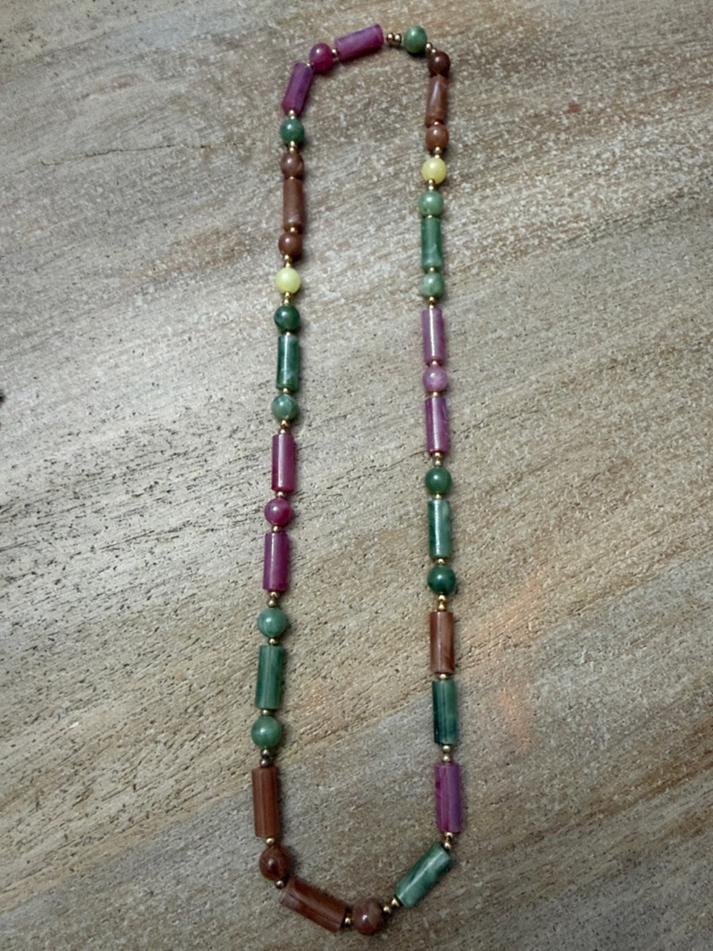 Multicolor Beaded Women’s Necklace — Casual Gemstone Style